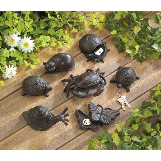 Secure Cast Iron Turtle Secret Key Holder